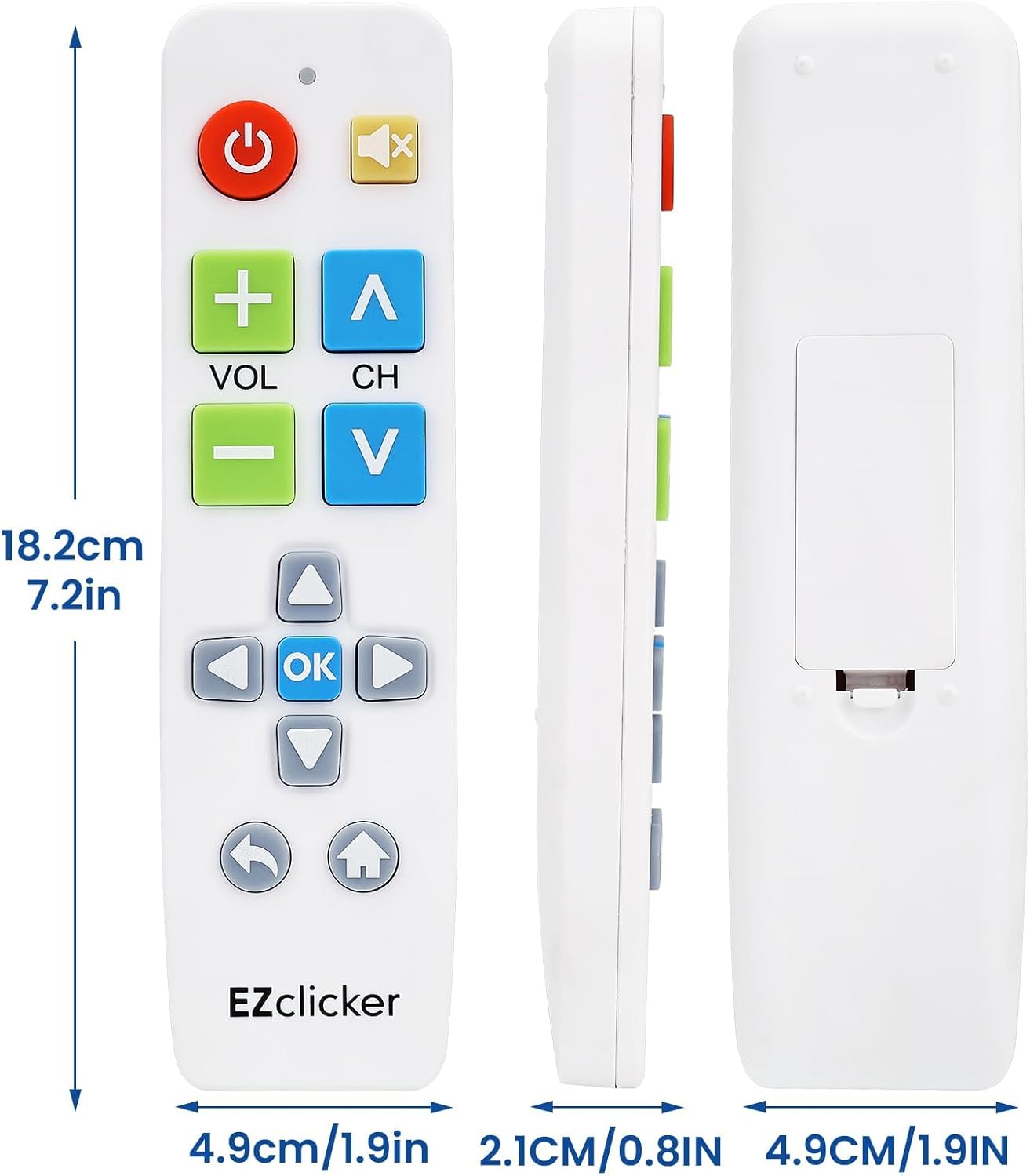 Big Button Universal TV Remote (Black) – Simple, Accessible & Smart Control