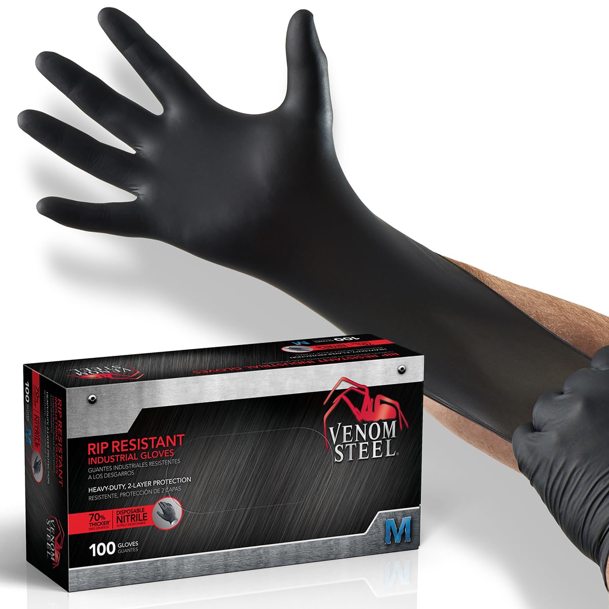 Venom Steel Industrial Nitrile Gloves – Heavy-Duty, Chemical-Resistant Protection