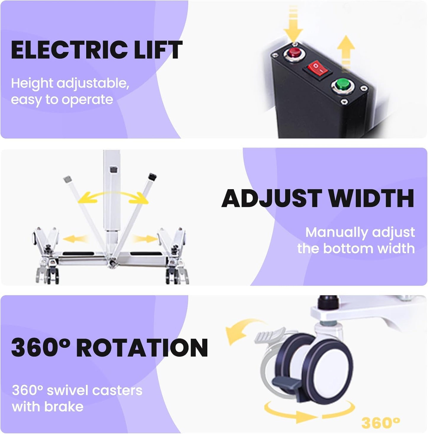 Electric Patient Lift Transfer Chair,Upgrade Transfer Lift for Home Use,Car Transfer Lift for Disabled,Folding Patient Lift,Portable Bed to Toilet Transfer Wheelchair for Seniors