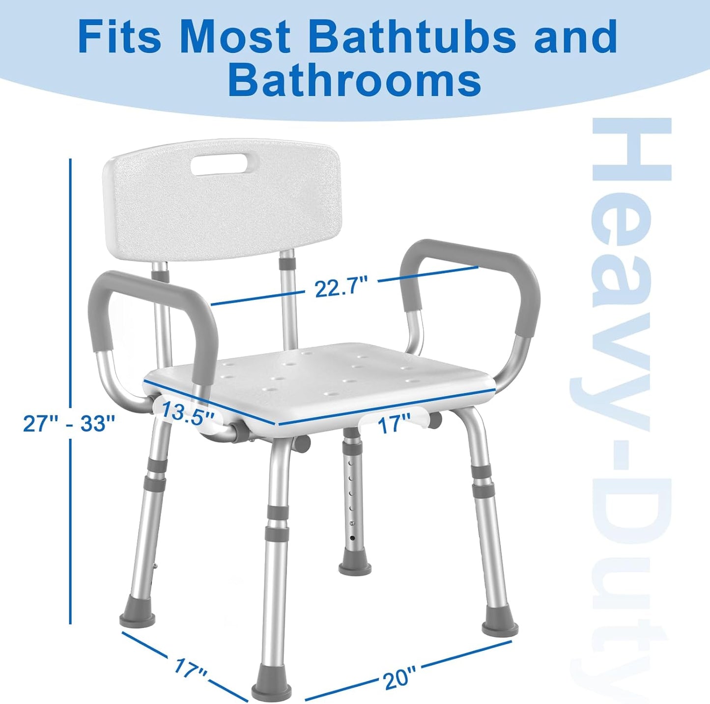 Rollator Walker with Seat and Chair for Inside Shower with Arms