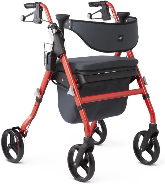 Medline Premium Empower Rollator Walker – Comfortable, Adjustable & Reliable Mobility Aid