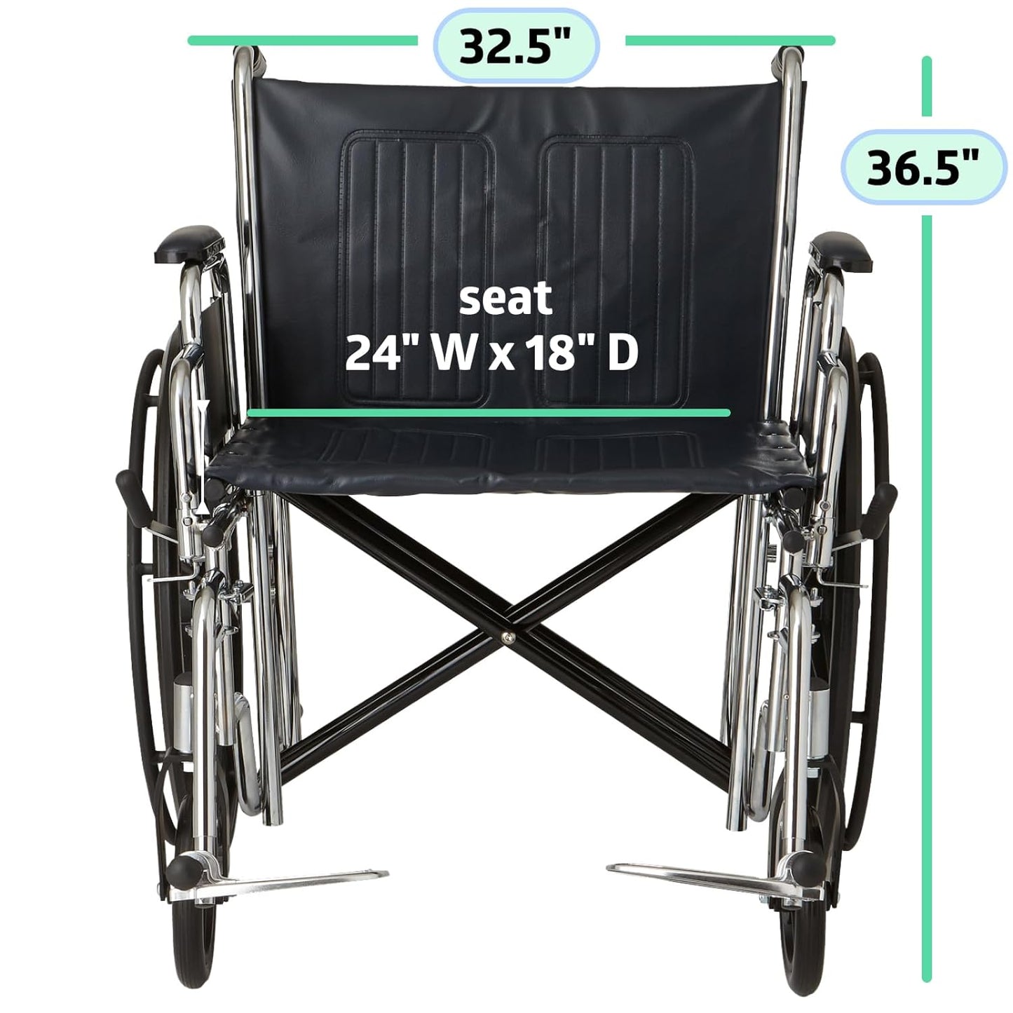 Medline Excel Extra-Wide Bariatric Wheelchair – Heavy-Duty Mobility Support for Adults & Seniors