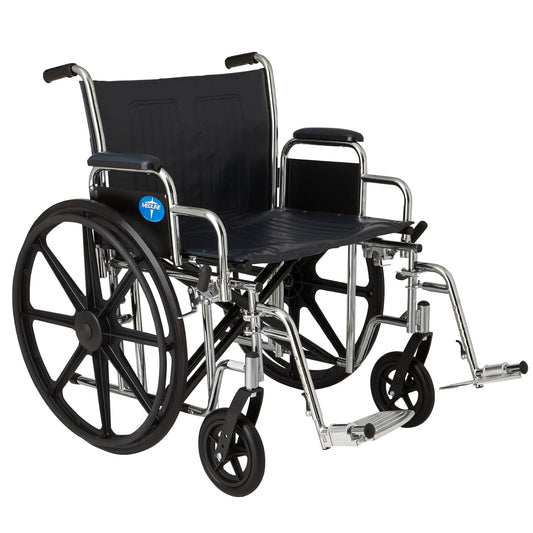 Medline Excel Extra-Wide Bariatric Wheelchair – Heavy-Duty Mobility Support for Adults & Seniors