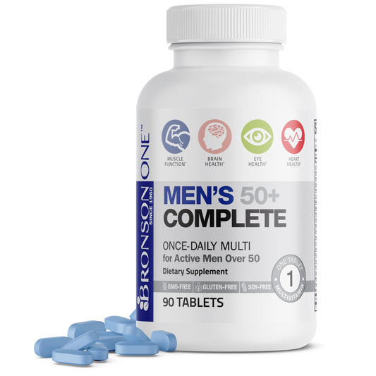 Bronson ONE Daily Mens 50+ Complete Multivitamin Multimineral, 180 Tablets
