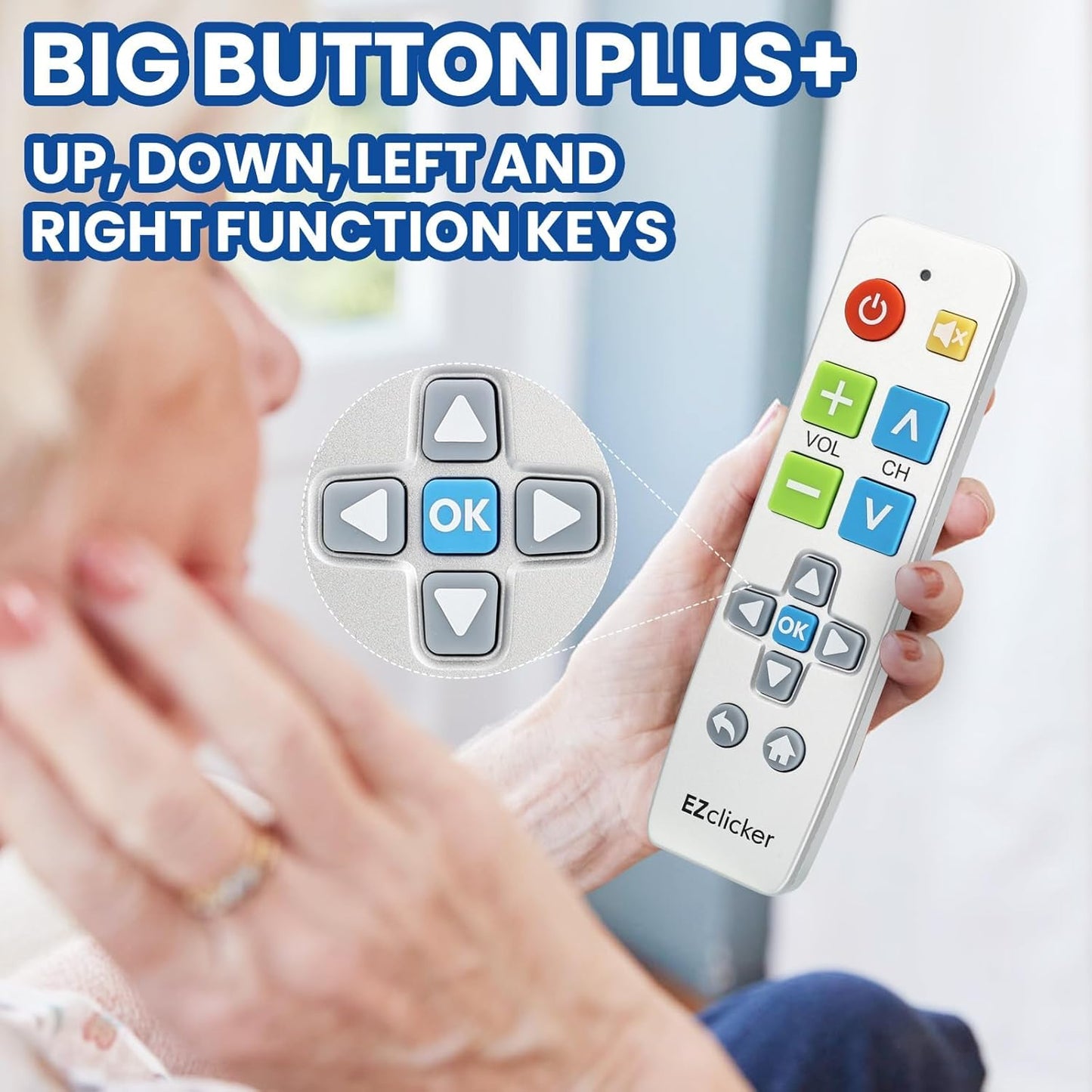 Big Button Universal TV Remote (Black) – Simple, Accessible & Smart Control