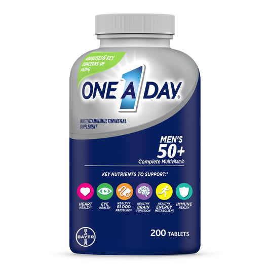 One A Day Men’s 50+ Healthy Advantage Multivitamin – Comprehensive Daily Nutrition for Men Over 50