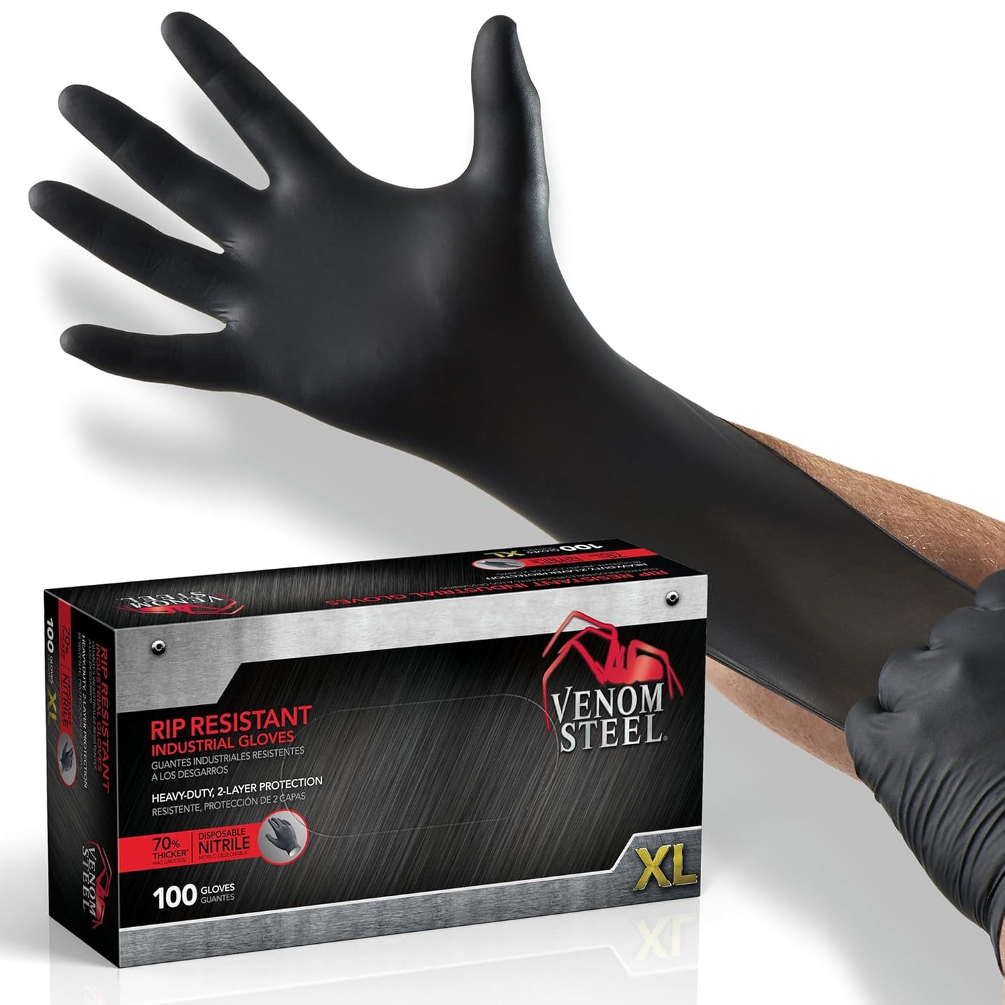 Venom Steel Industrial Nitrile Gloves – Heavy-Duty, Chemical-Resistant Protection