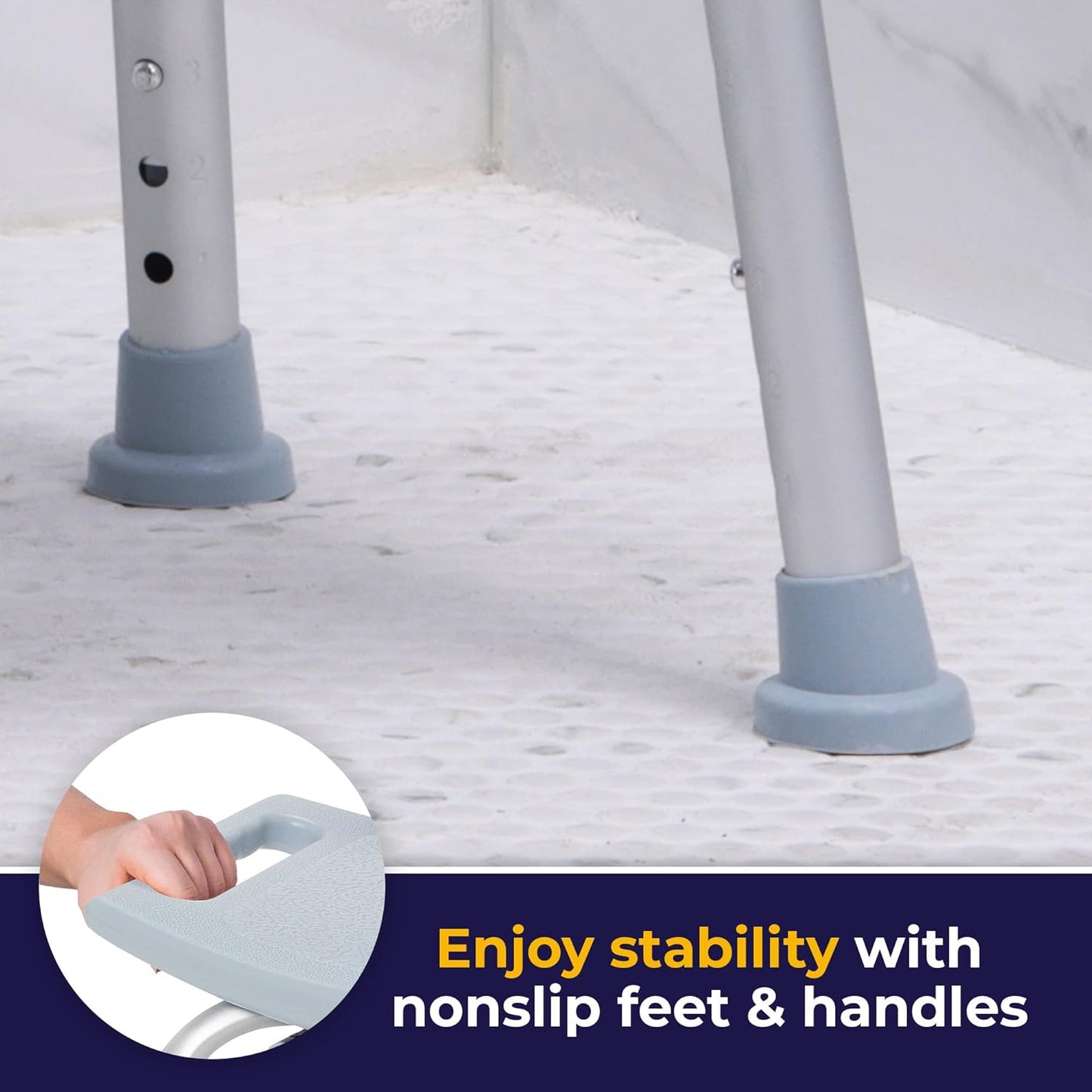 Drive Medical RTL12203KDR Shower Chair – Adjustable, Safe & Comfortable Bathing Solution