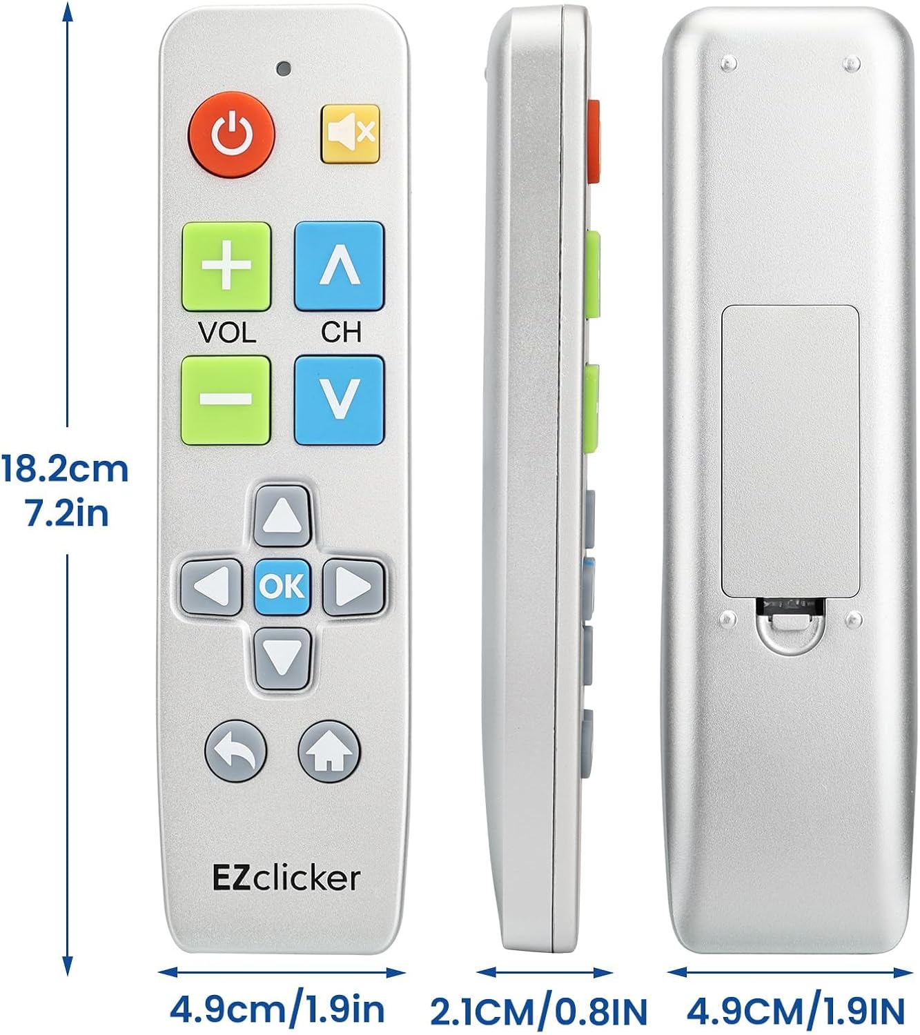 Big Button Universal TV Remote (Black) – Simple, Accessible & Smart Control