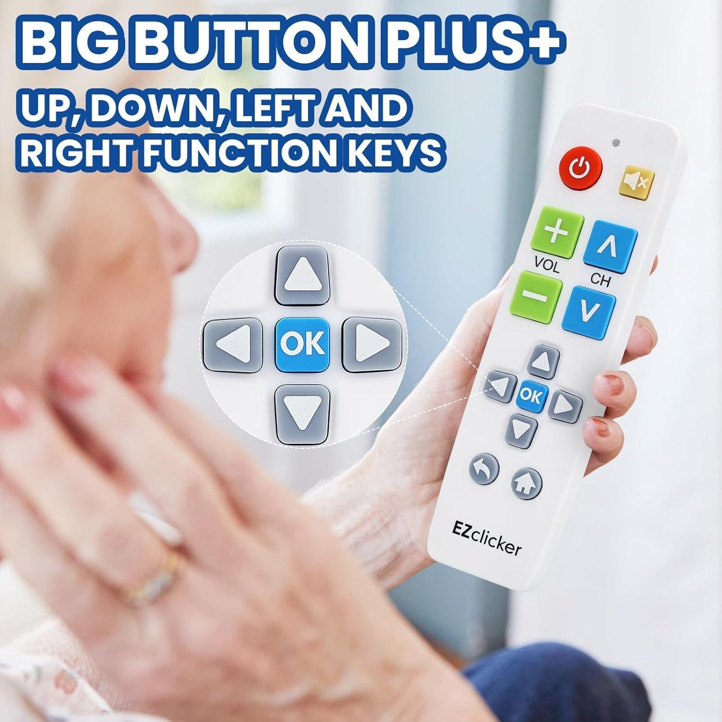 Big Button Universal TV Remote (Black) – Simple, Accessible & Smart Control