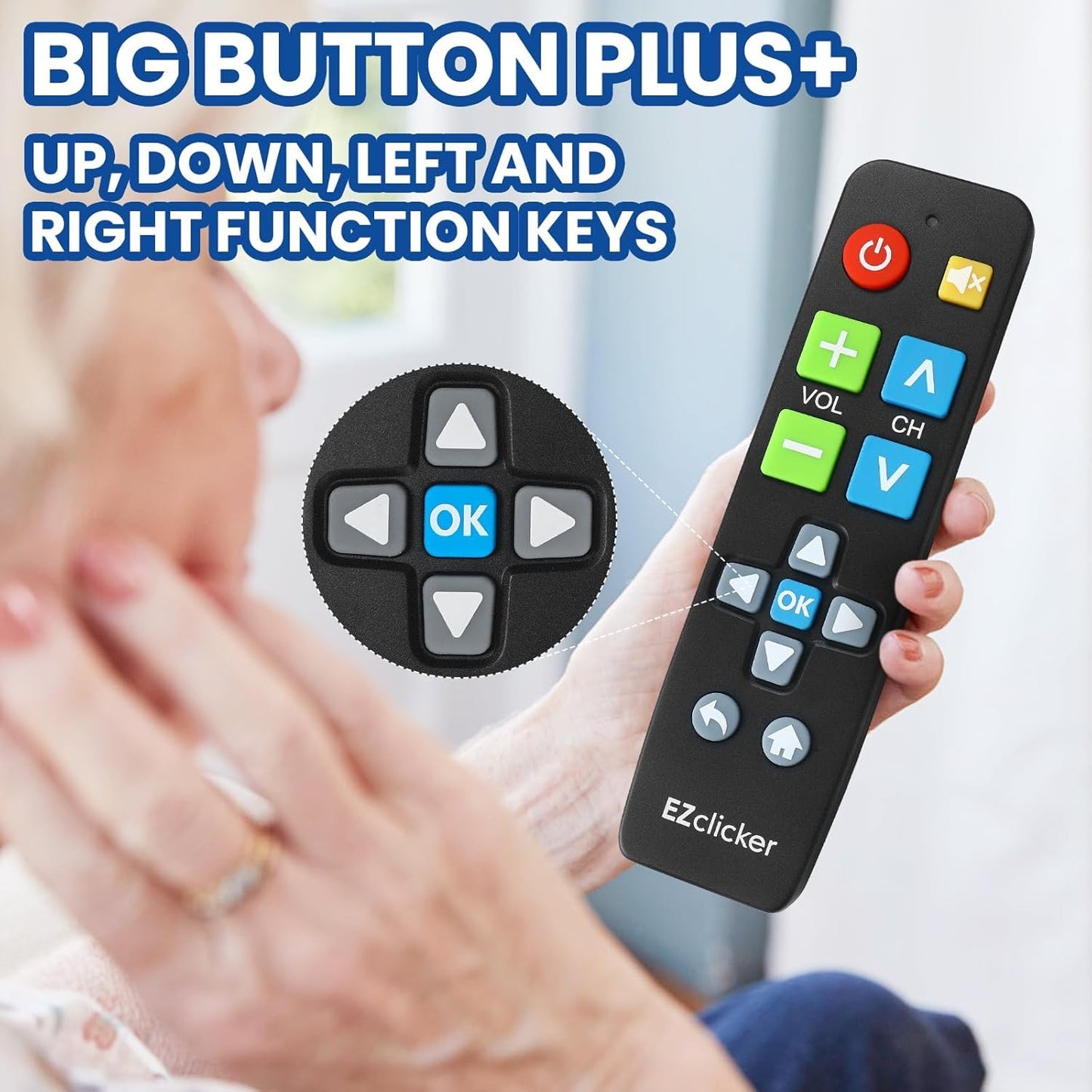 Big Button Universal TV Remote (Black) – Simple, Accessible & Smart Control