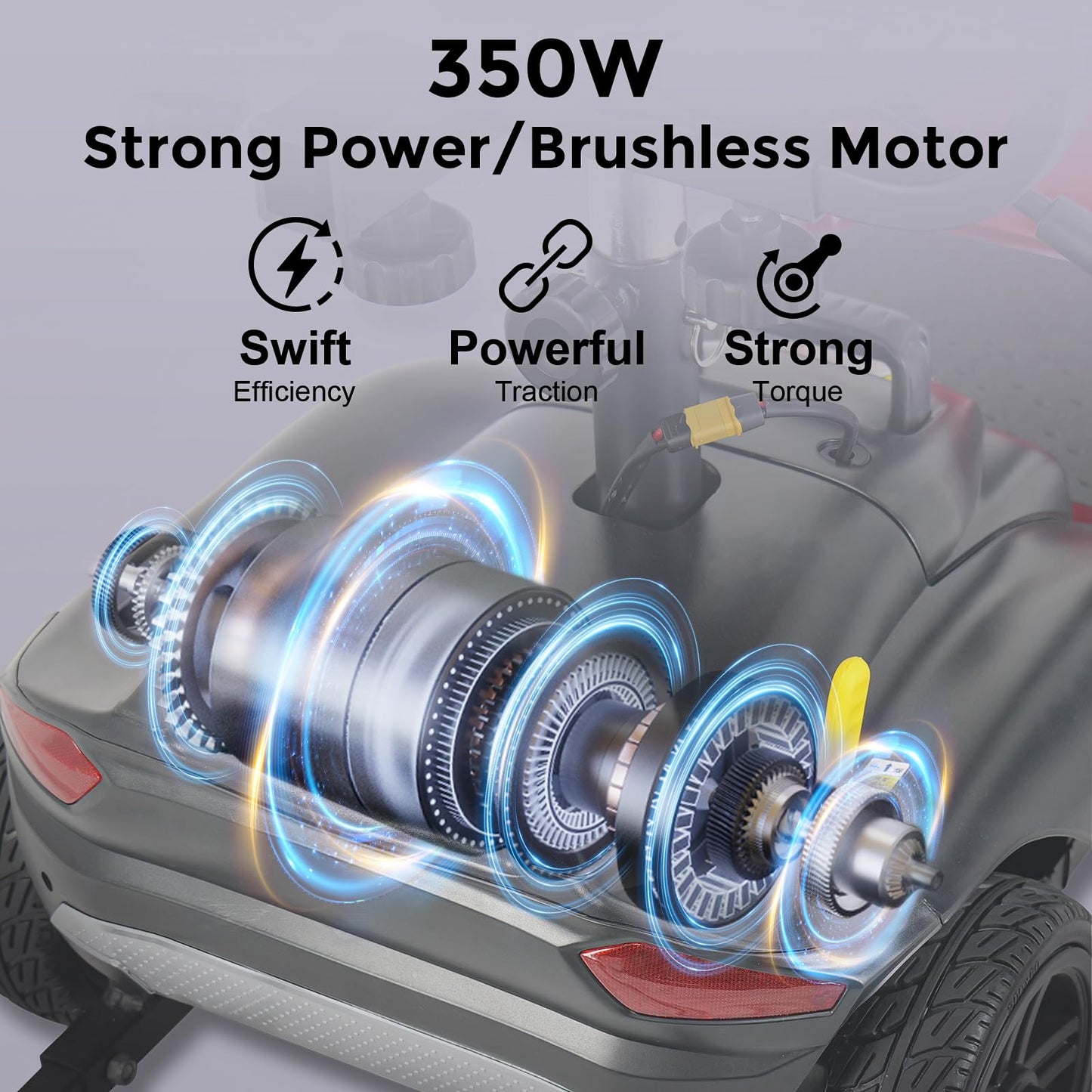 30 Miles Long Range 4-Wheel Electric Mobility Scooter – Powerful, Foldable & Reliable Travel Solution