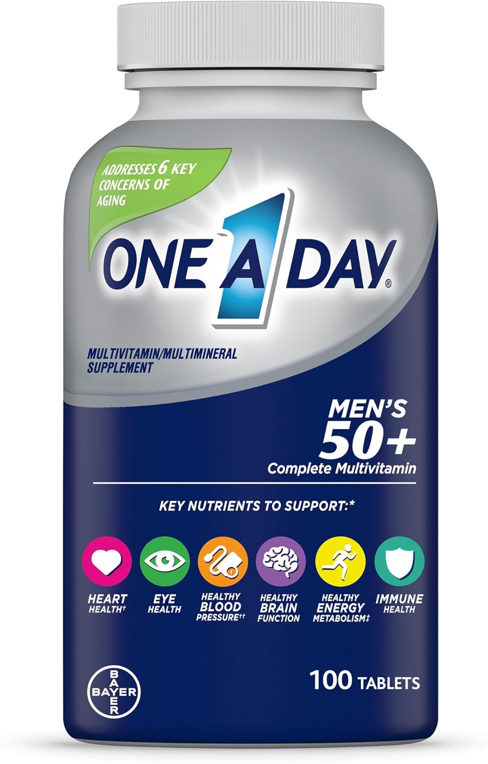 One A Day Men’s 50+ Multivitamins – Essential Daily Nutrition for Men Over 50