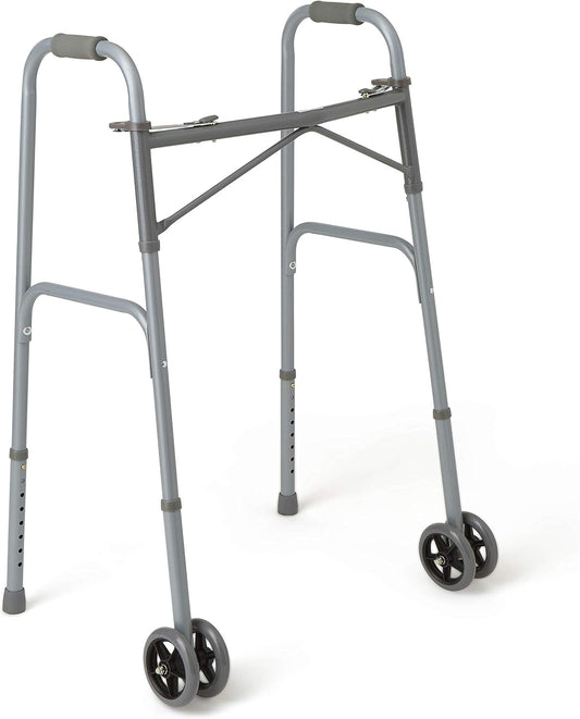 Medline Heavy-Duty Bariatric Folding Walker – Sturdy, Adjustable & Reliable Mobility Aid