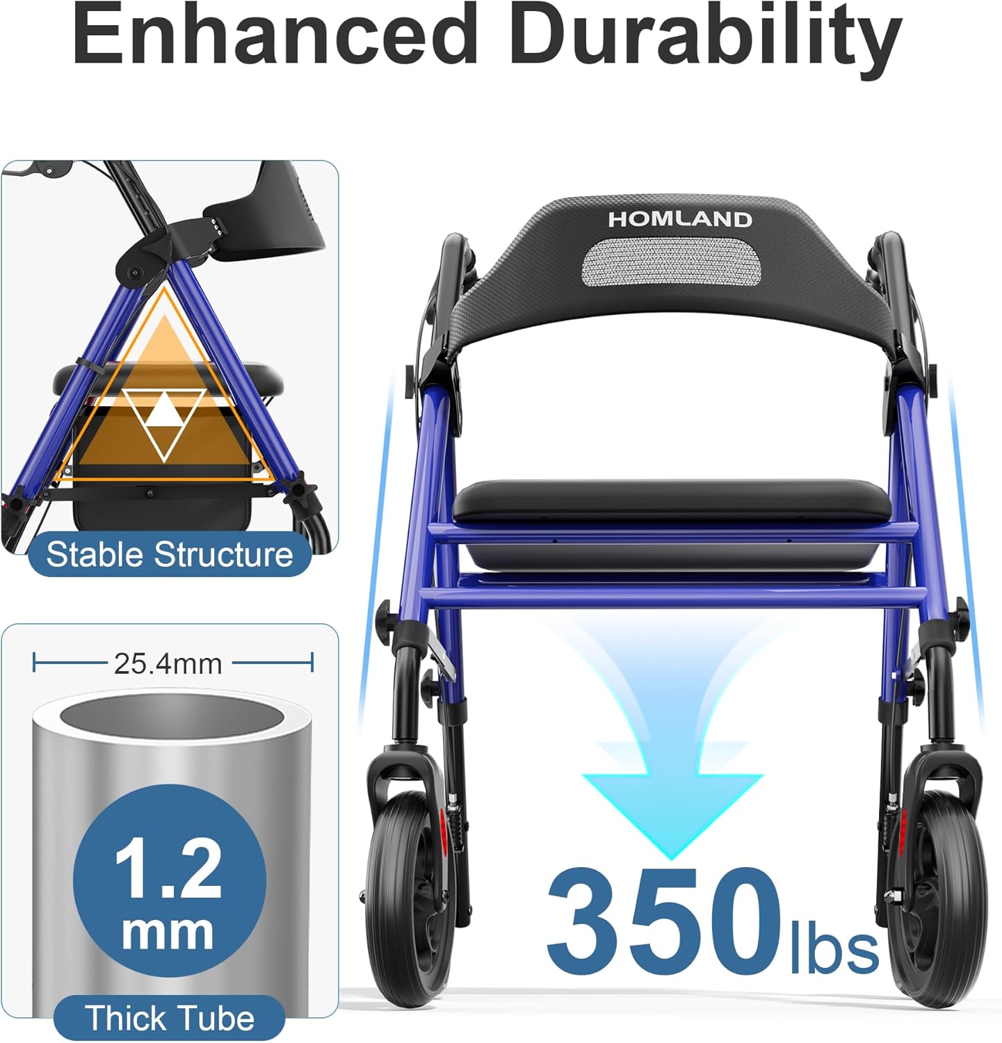 Eligible Rollator Walker with Seat and Chair for Inside Shower with Arms