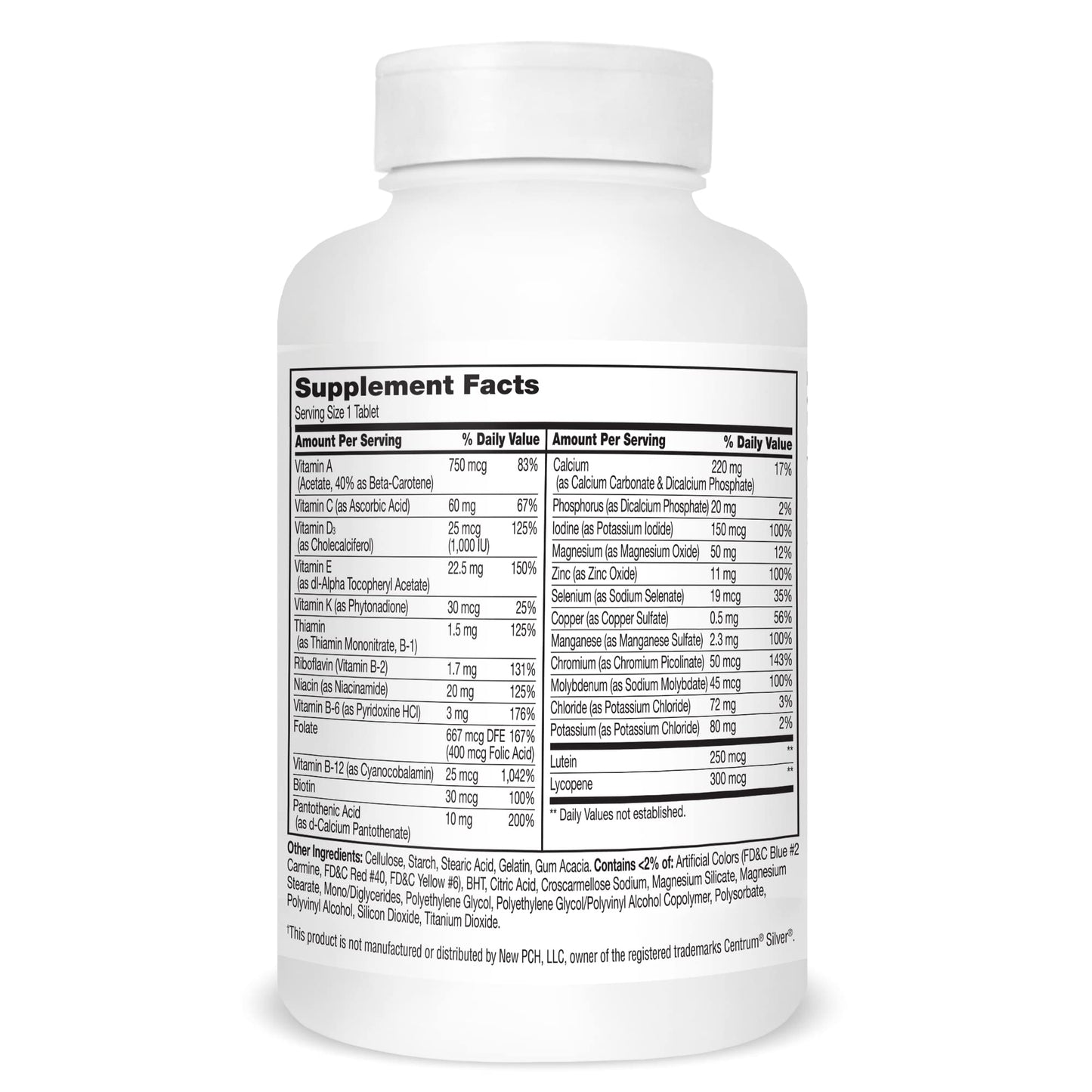 21st Century Sentry Senior Tablets, 265 Count – Comprehensive Multivitamin & Multimineral Support