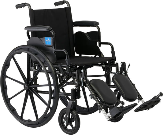 Medline Lightweight Wheelchair for Adults – Comfortable, Foldable & User-Friendly Mobility Solution