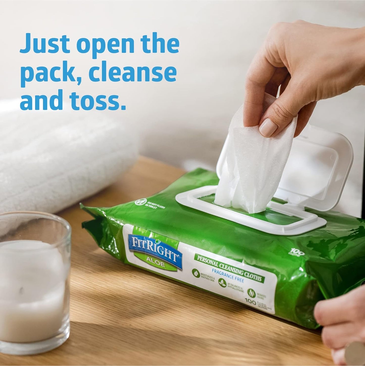 FitRight Personal Cleansing Wipes with Aloe – Gentle & Effective Skin Care Solution