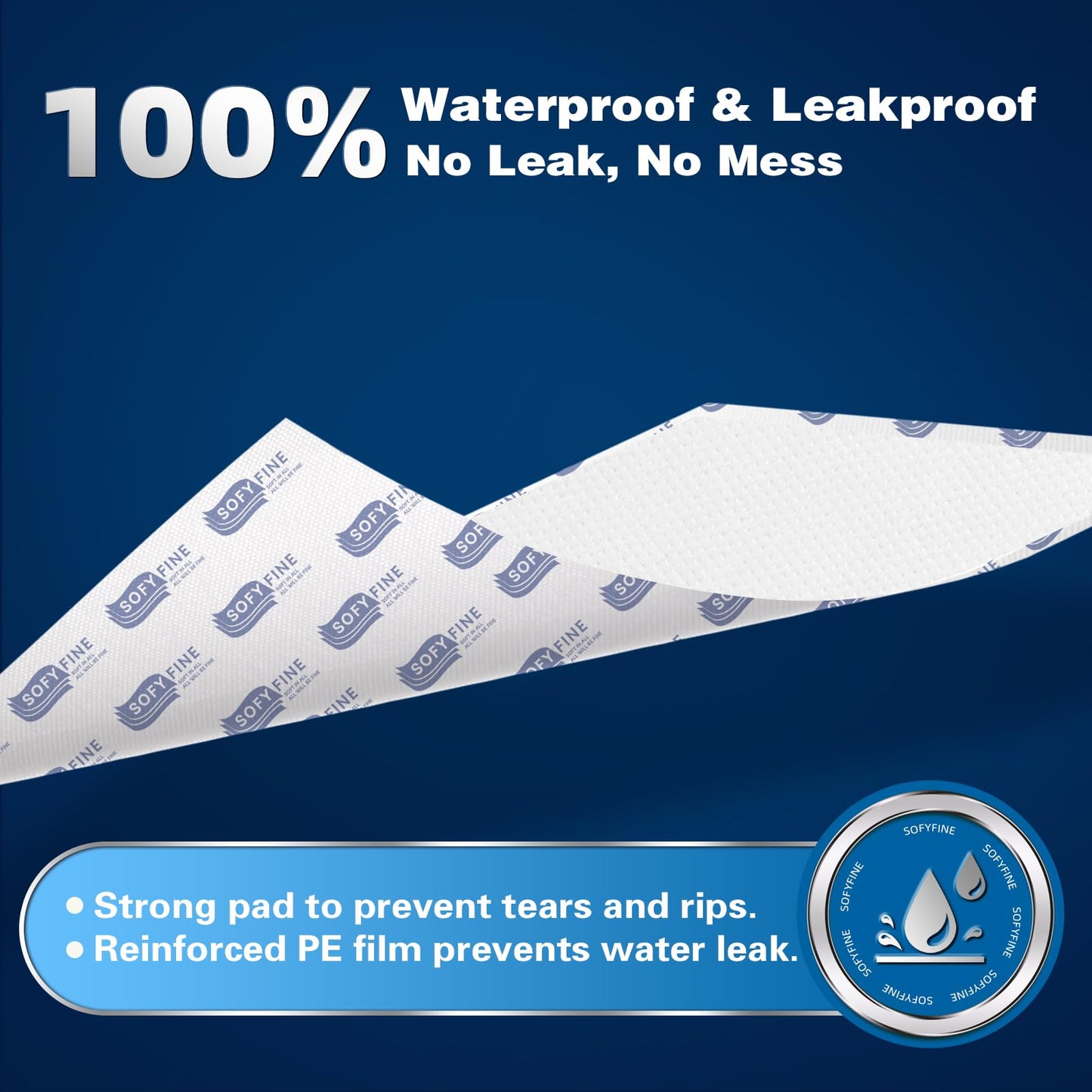 150 Gram Heavy Duty Chucks 40"x36" Disposable Tear Resistant Adult Incontinence Bed Pads,3XL Extra Large Thicken Puppy Pee Pad,10X Super Absorbency 360 Lb Transfer[20 Pads]