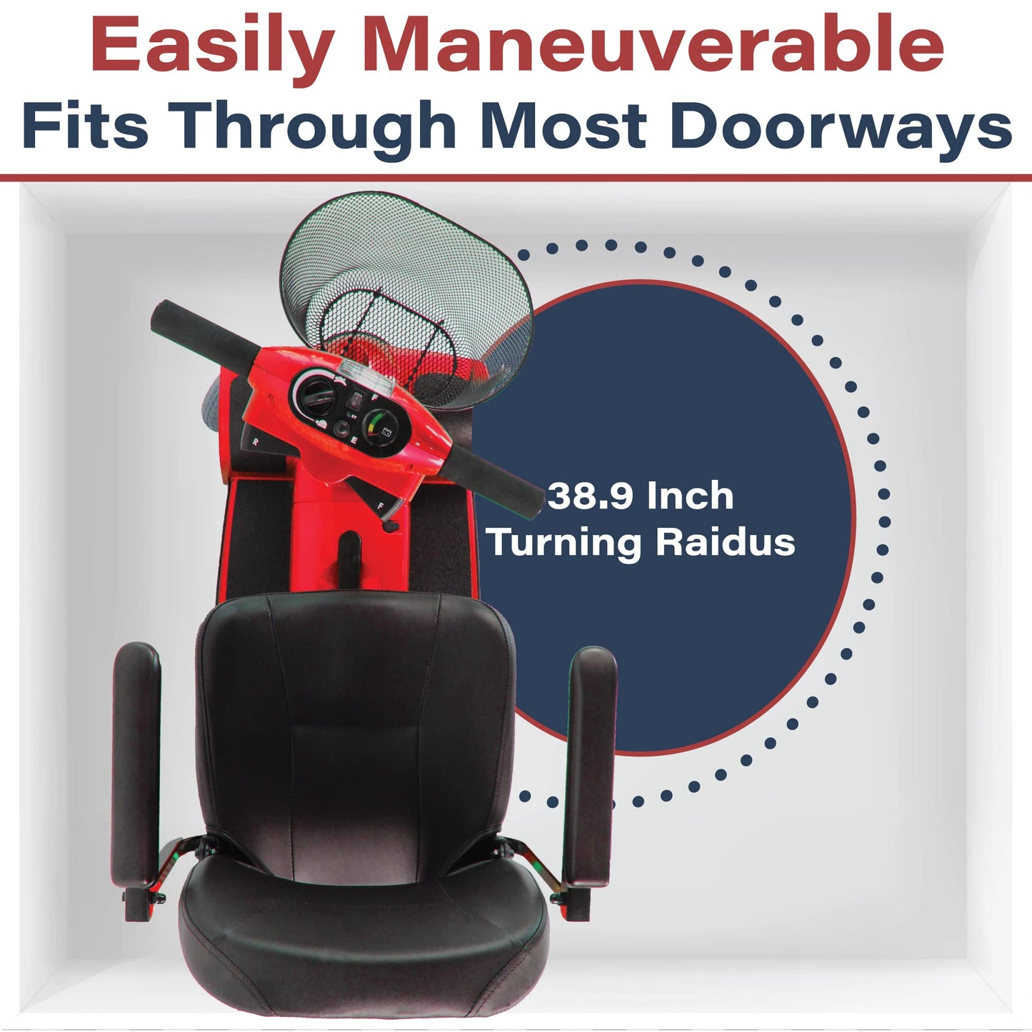 Zip’r Traveler Xtra 4 Wheel Spacious Long Range Mobility Scooter - Folding Motorized Wheelchair - Mobility Scooter for Adults, Travel, Seniors, Elderly - Mobility Scooters -