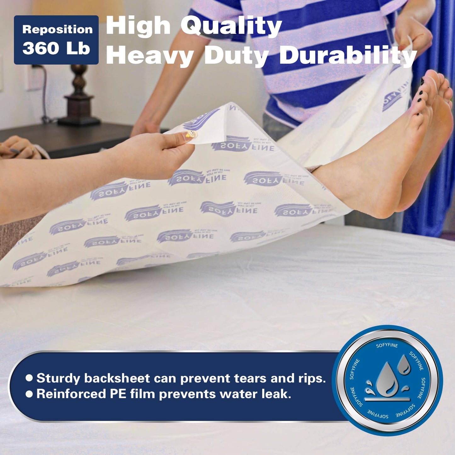 150 Gram Heavy Duty Chucks 40"x36" Disposable Tear Resistant Adult Incontinence Bed Pads,3XL Extra Large Thicken Puppy Pee Pad,10X Super Absorbency 360 Lb Transfer[20 Pads]