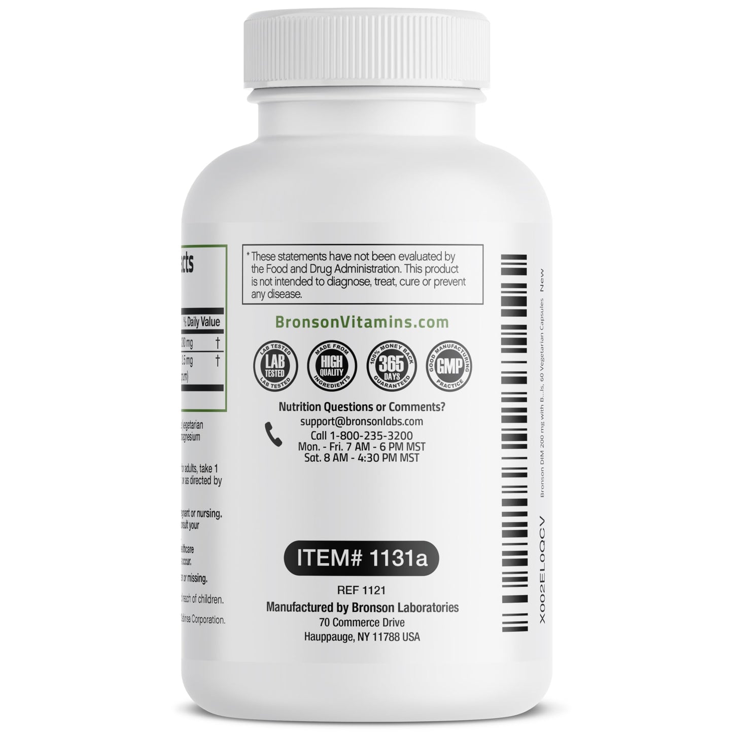 Bronson DIM 200 MG Supplement Diindolymethane with BioPerine for Enhanced Absorption, Estrogen Metabolism & Maintains Balanced Hormone Levels, 60 Vegetarian Capsules