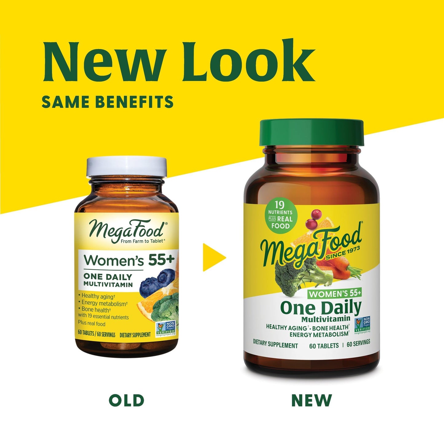 MegaFood Women's 55+ One Daily Multivitamin – Comprehensive Wellness Support for Women Over 55