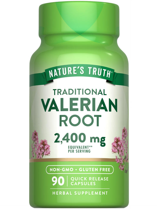 Nature's Truth Valerian Root Capsules | 2400mg | 90 Count | Non-GMO & Gluten Free Supplement