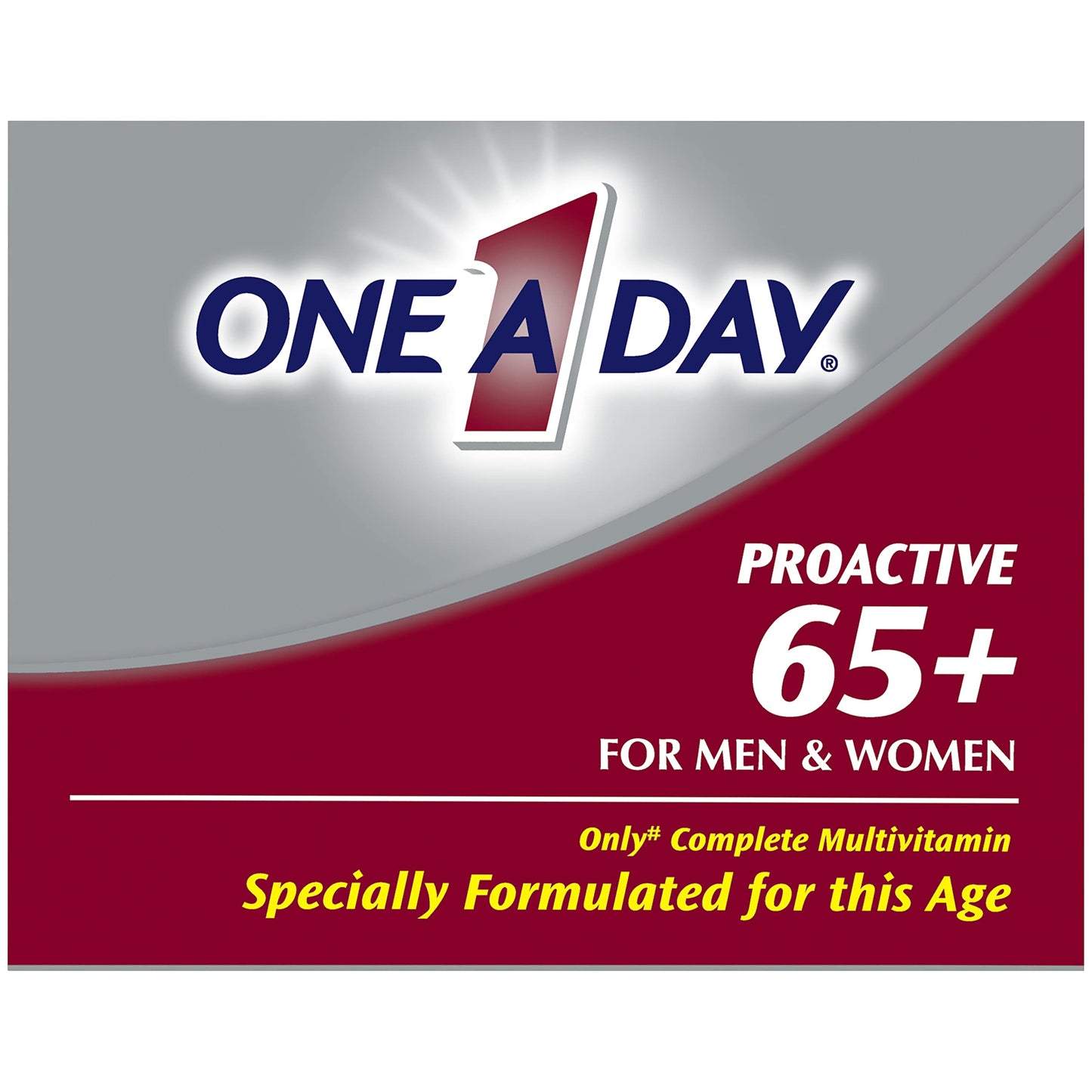 One A Day Proactive 65+ Multivitamin – Comprehensive Daily Nutrition for Adults 65+