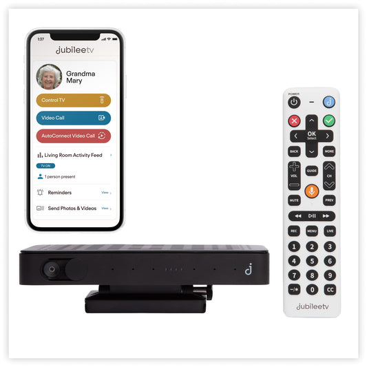 JubileeTV Universal Remote Control for Seniors – Simple, Accessible, and Designed for Ease of Use