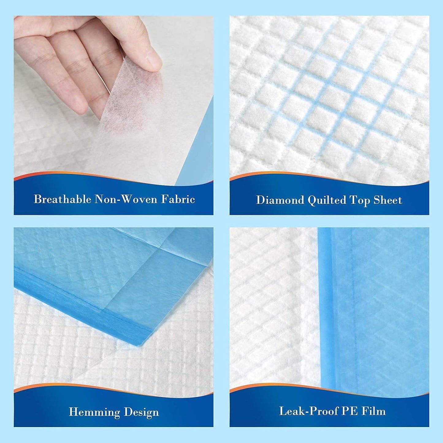 Bundle Total 120 Pads-Waterproof Chucks 23"x36"[100 Pads],Extra Large Disposable Bed Pads 36"x 48"(20 Count) Adult Chucks Incontinence Underpads,Thicken Premium Tear Resistant Waterproof Pee