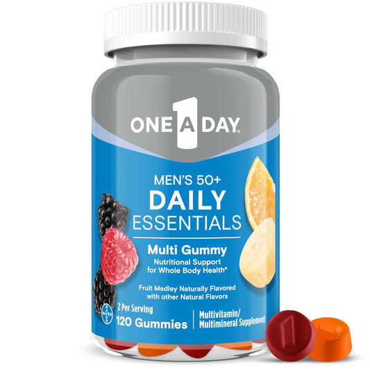 One A Day Men’s 50+ Gummies – Advanced Multivitamin for Brain & Immunity Support