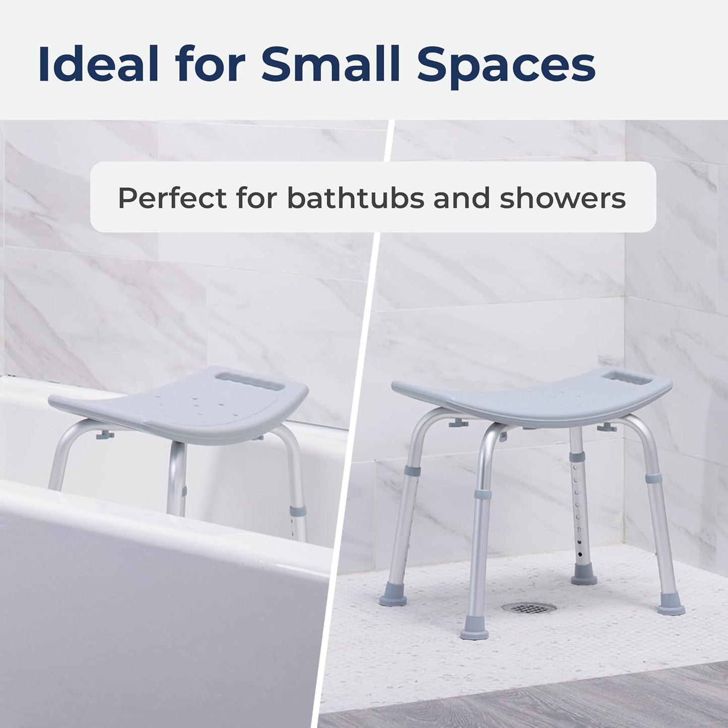 Drive Medical RTL12203KDR Shower Chair – Adjustable, Safe & Comfortable Bathing Solution