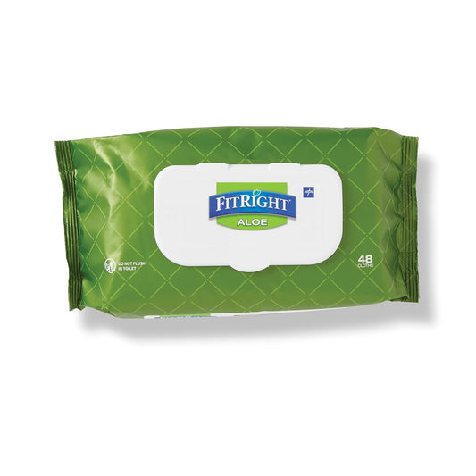 FitRight Aloe Quilted Heavyweight Personal Cleansing Cloth Wipes – Gentle & Effective Skin Care Solution
