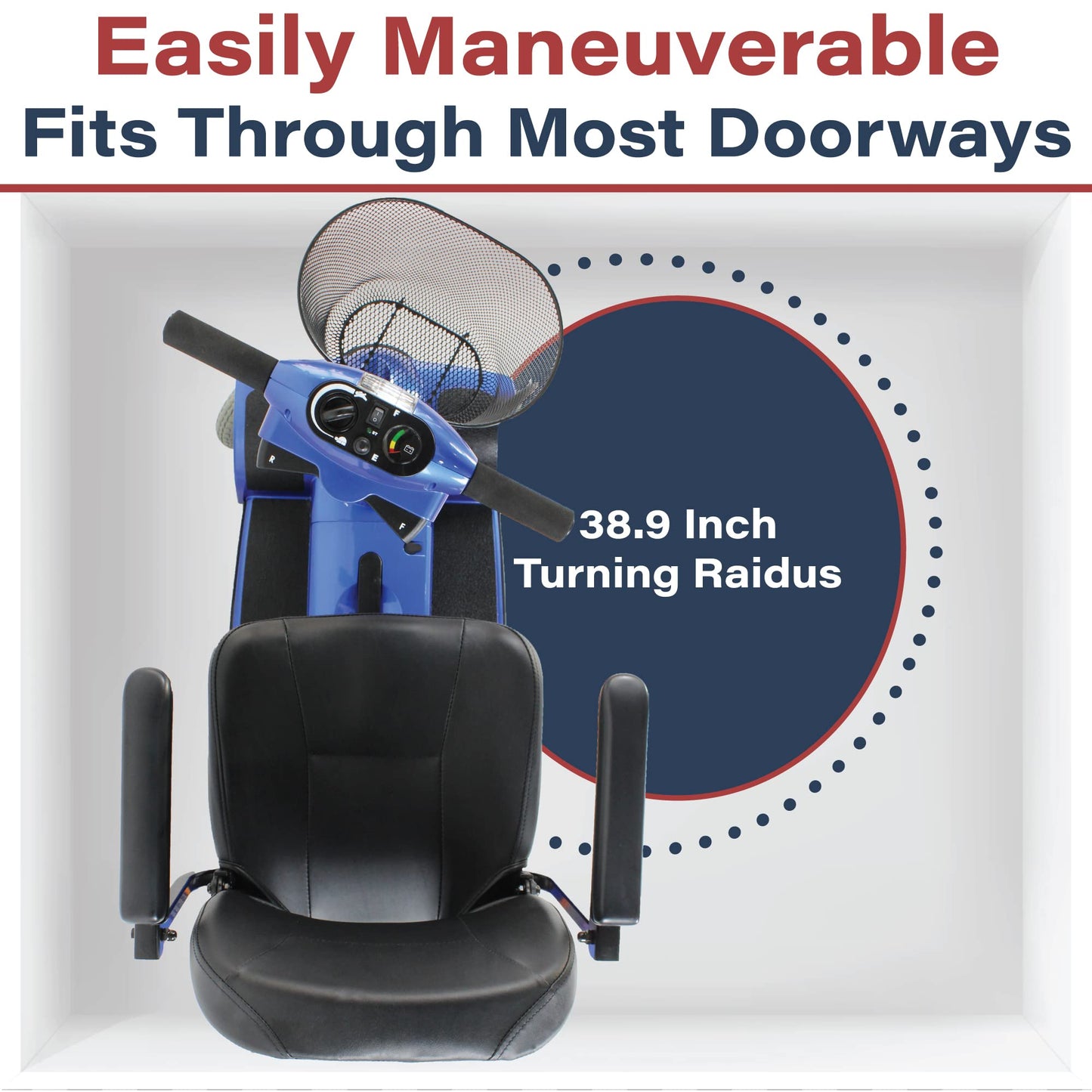Zip’r Traveler Xtra 4 Wheel Spacious Long Range Mobility Scooter - Folding Motorized Wheelchair - Mobility Scooter for Adults, Travel, Seniors, Elderly - Mobility Scooters -