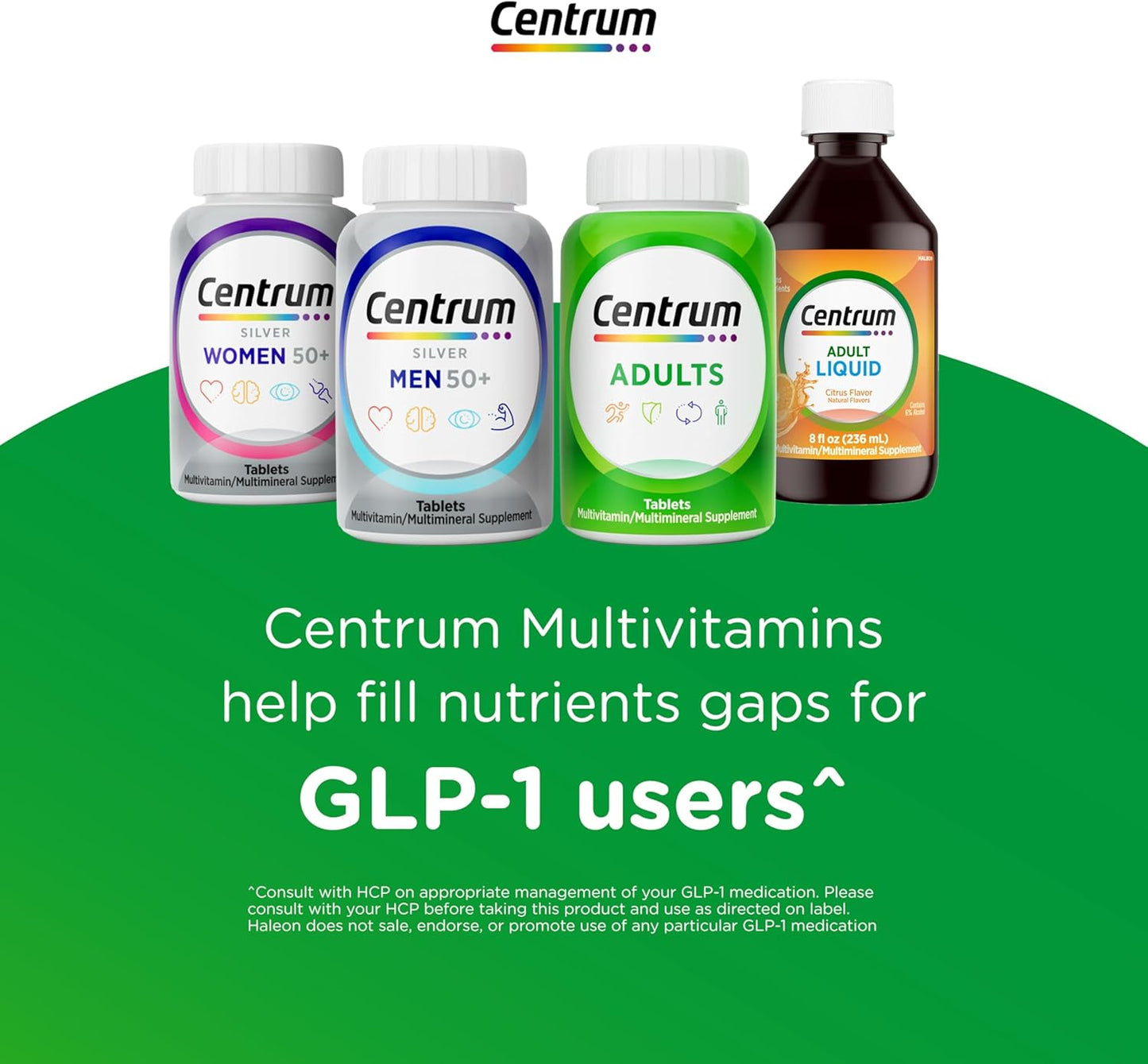 Centrum Silver Women's Multivitamin for Women 50 Plus – Essential Daily Nutrition for Memory, Cognition & Overall Wellness