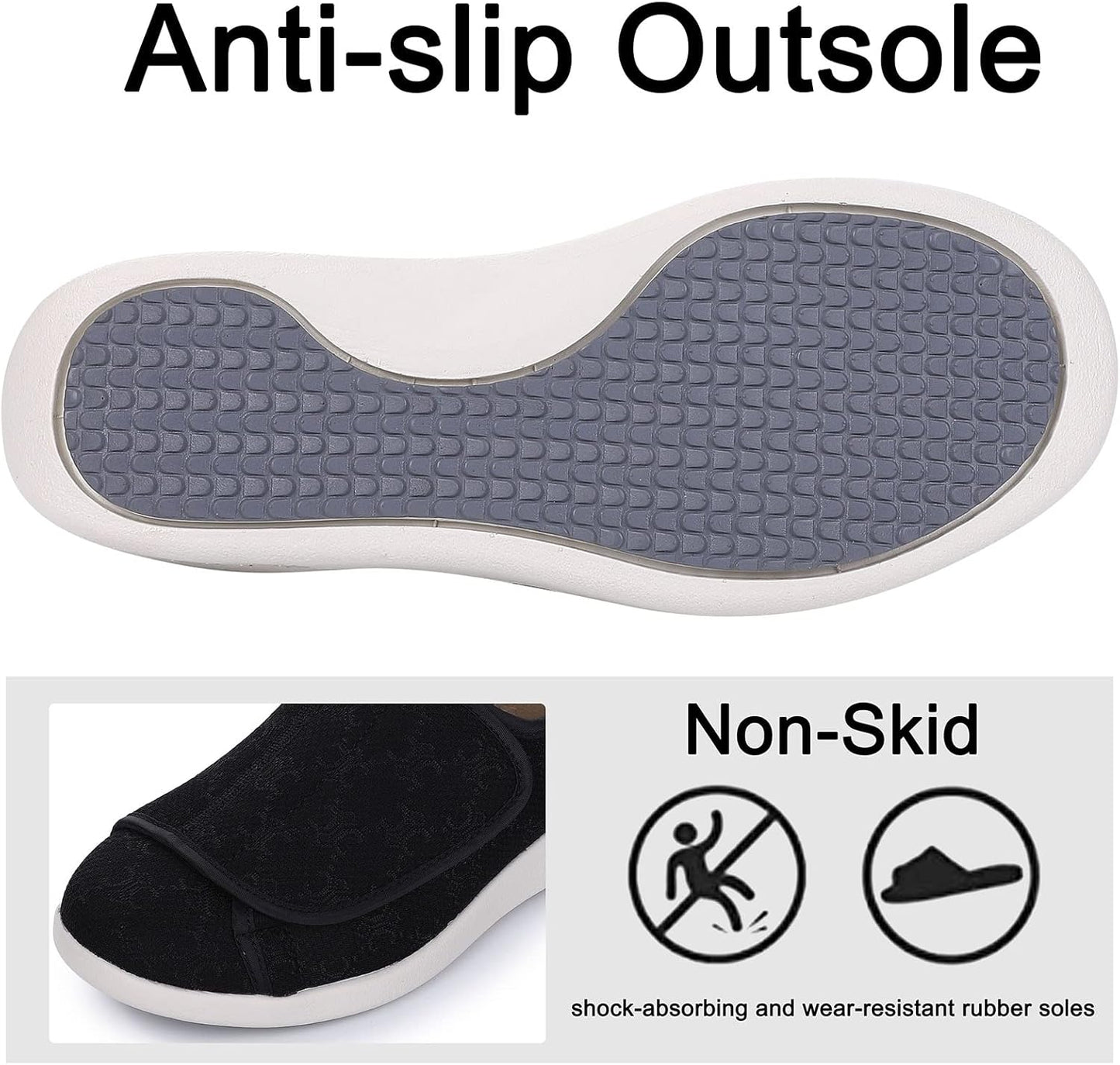 SPR&JOY Diabetic Shoes for Women – Comfortable & Supportive Footwear for Swollen Feet & Edema
