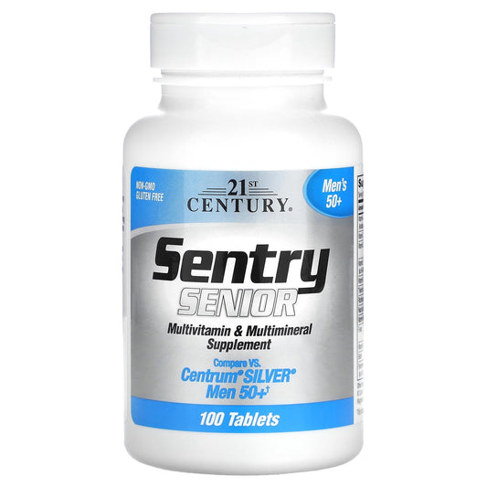 21st Century Sentry Senior Men 50Plus Tablets – Comprehensive Multivitamin & Multimineral Support