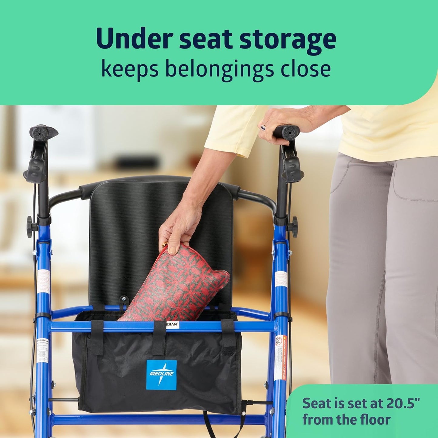 Medline Steel Rollator Walker – Durable, Adjustable & Reliable Mobility Aid