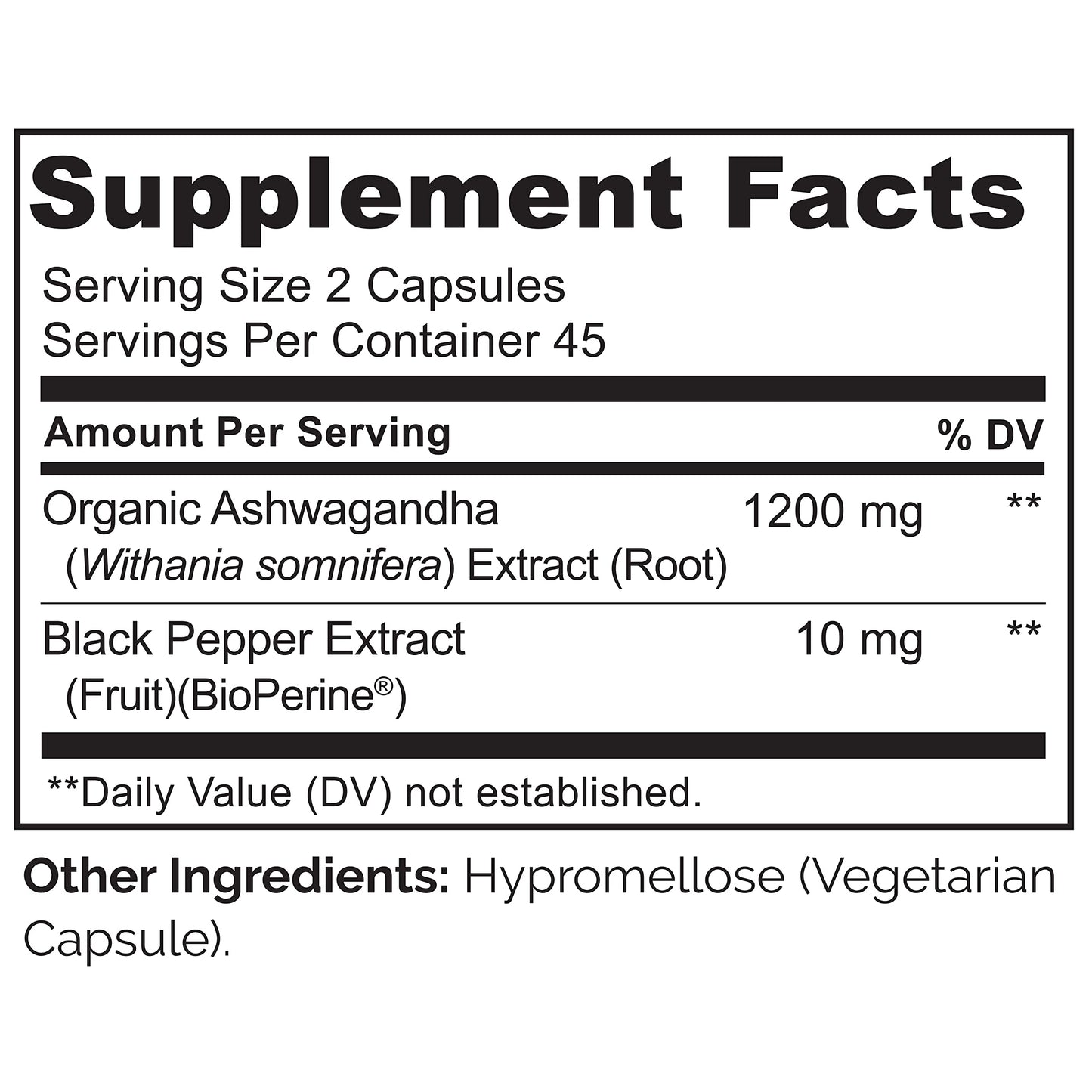 NATURELO Ashwagandha Organic Root Powder - Natural Herbs Supplement for Fatigue, Stress Relief, Mood Enhancer - with Black Pepper Extract - 90 Vegan Capsules