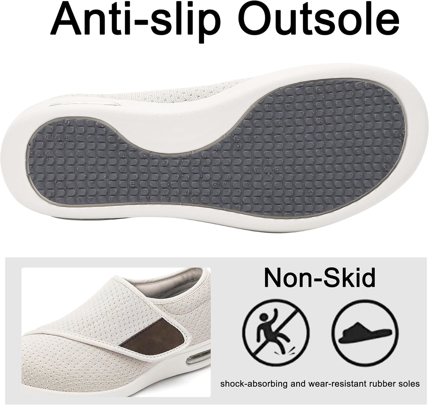 SPR&JOY Diabetic Shoes for Women – Comfortable & Supportive Footwear for Swollen Feet & Edema