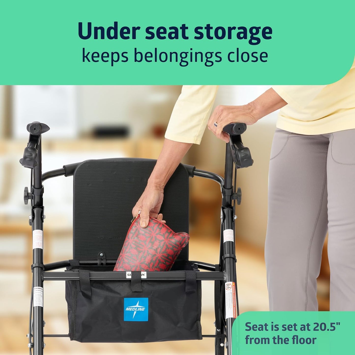 Medline Steel Rollator Walker – Durable, Adjustable & Reliable Mobility Aid