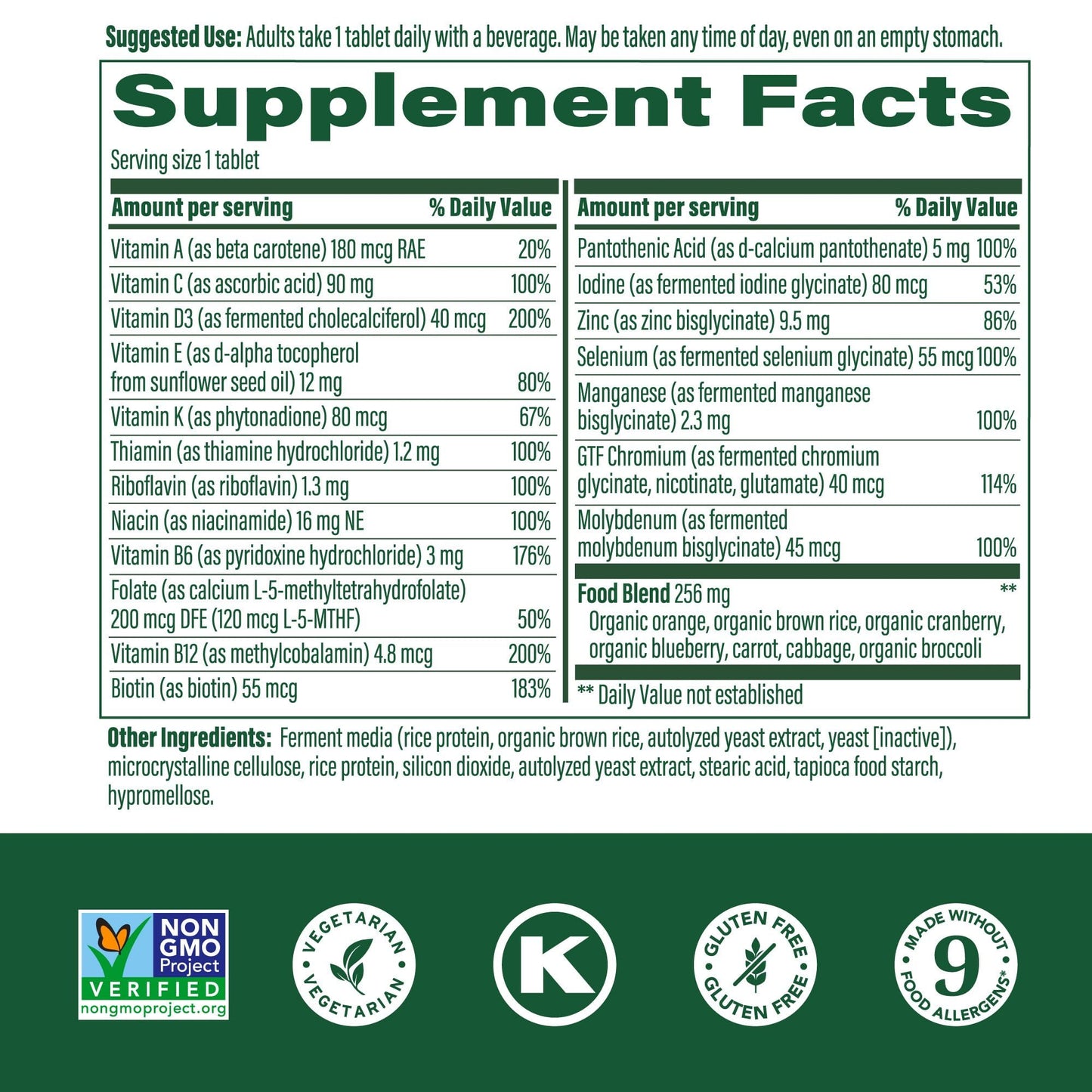 MegaFood Women's 55+ One Daily Multivitamin – Comprehensive Wellness Support for Women Over 55