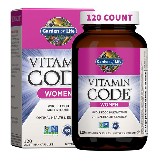 Garden of Life Multivitamin for Women, Vitamin Code Women's Multi, Whole Food, Vitamins, Iron, Folate not Folic Acid, Probiotics, Vegetarian Supplements for Womens Energy, 240 Count
