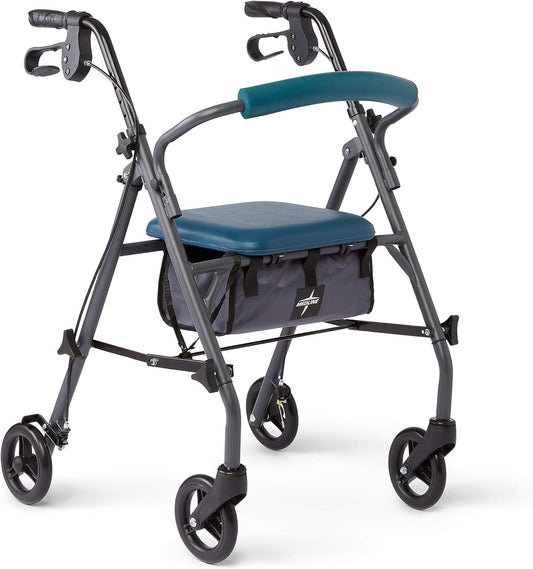 Medline Rollator Walker with Seat and Wheels – Durable, Comfortable & Reliable Mobility Aid