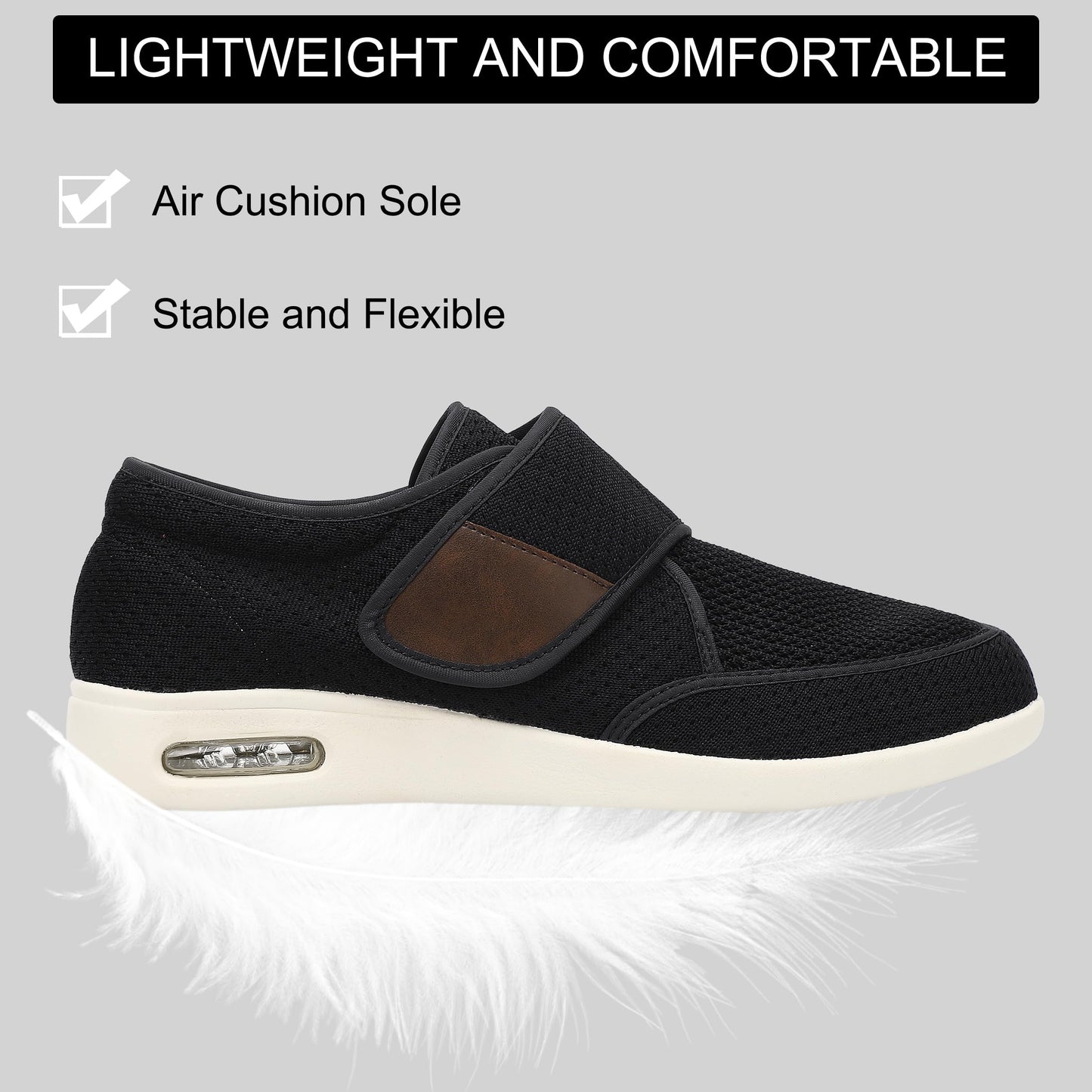 SPR&JOY Diabetic Shoes for Men – Comfortable & Supportive Footwear for Swollen Feet & Edema
