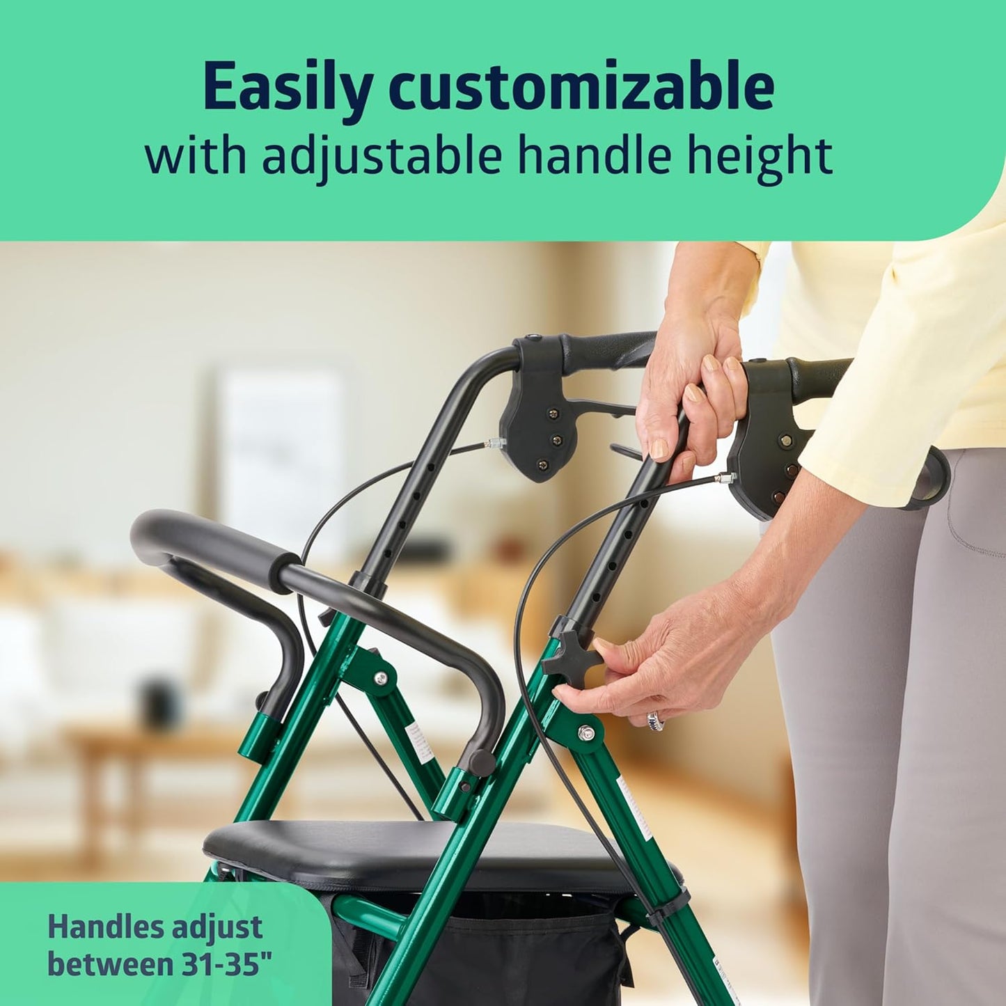 Medline Steel Rollator Walker – Durable, Adjustable & Reliable Mobility Aid