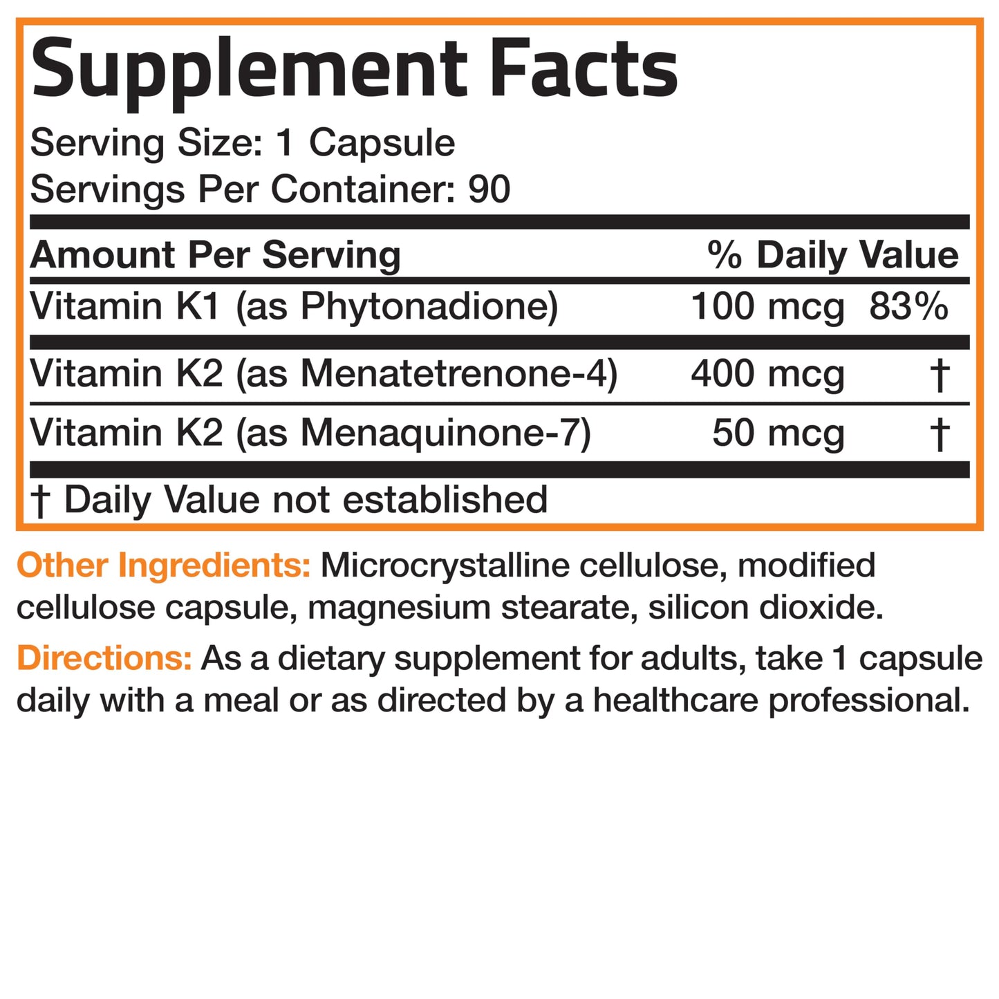Vitamin K Triple Play (Vitamin K2 MK7 / Vitamin K2 MK4 / Vitamin K1) Full Spectrum Complex Vitamin K Supplement, 180 Capsules
