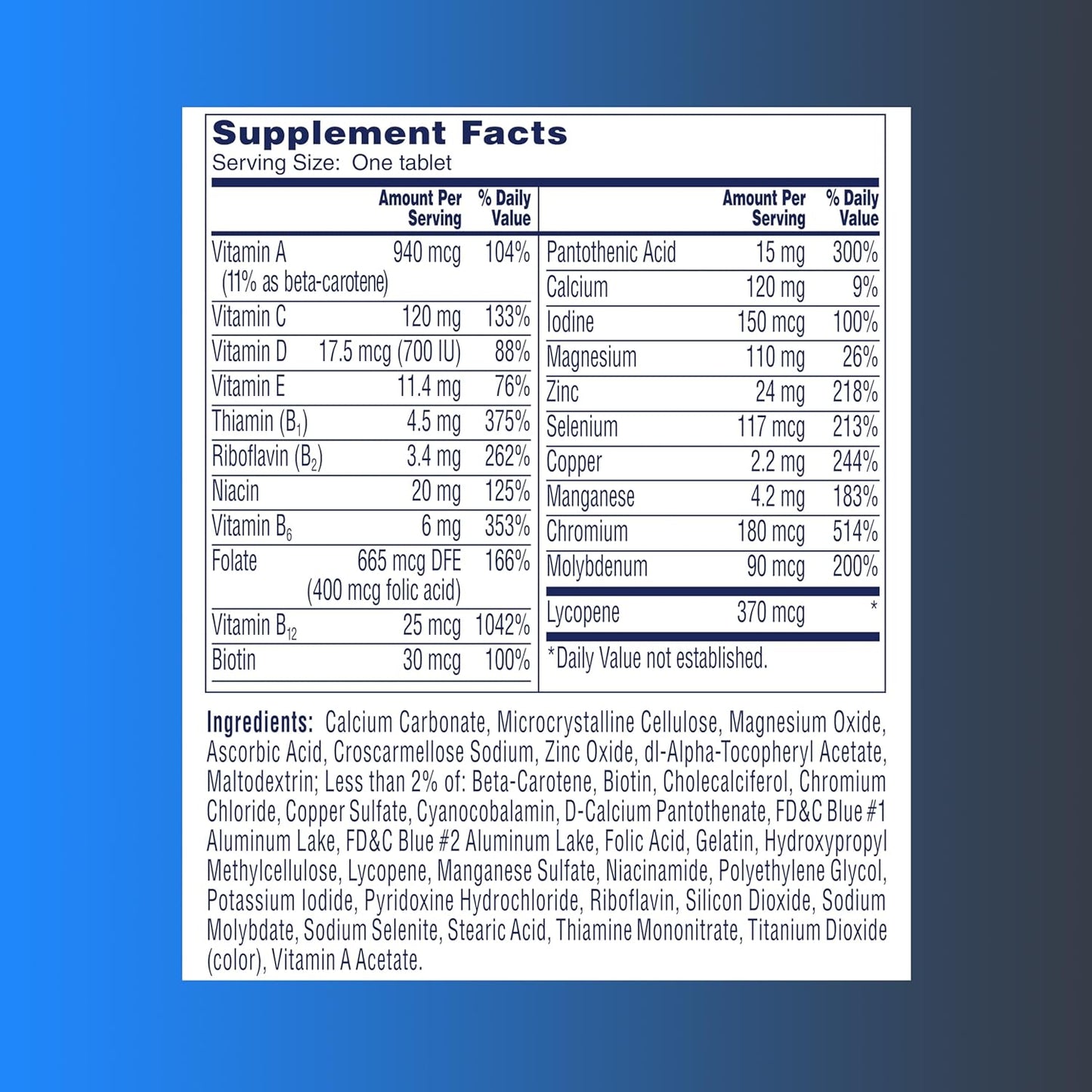 One A Day Men’s 50+ Multivitamins – Essential Daily Nutrition for Men Over 50
