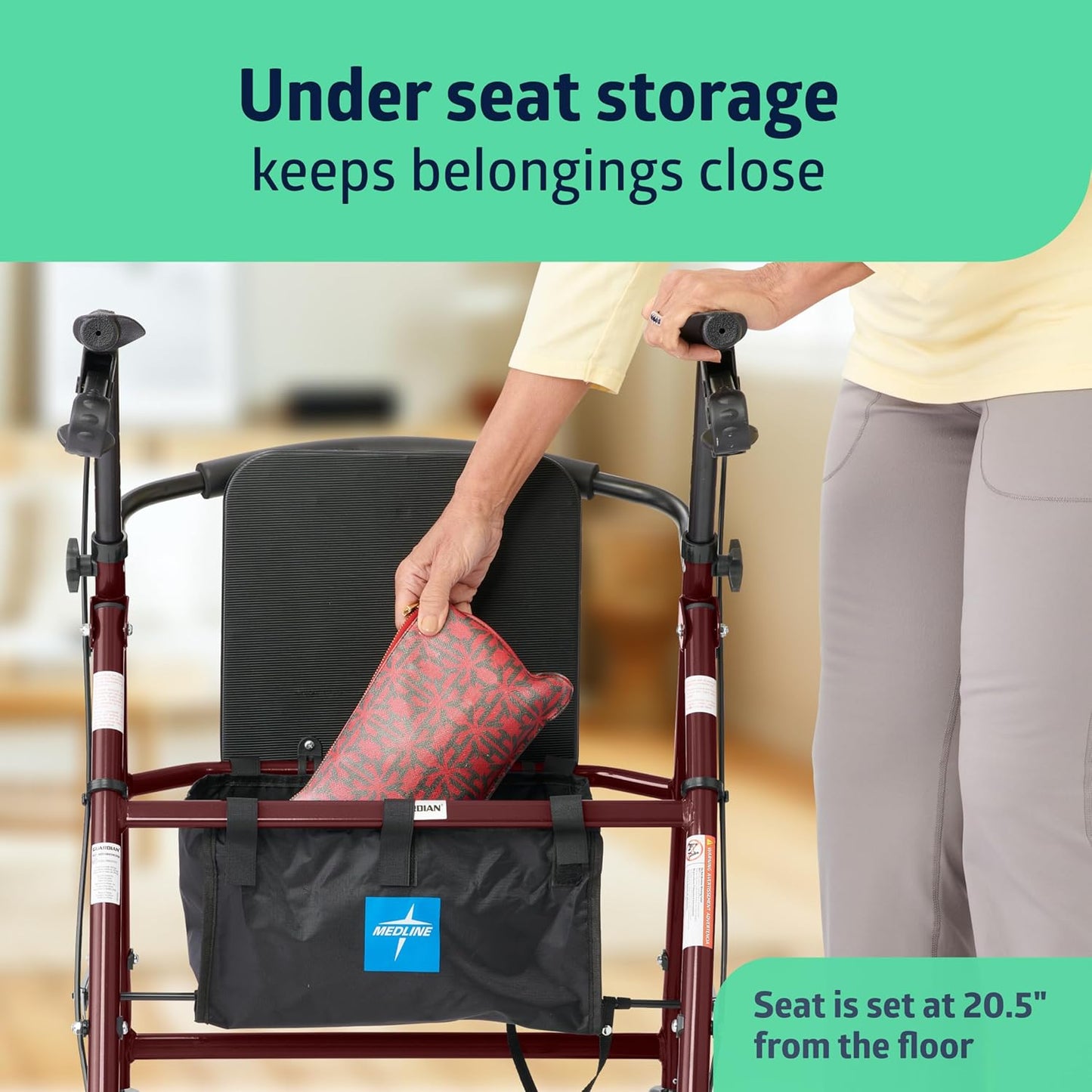 Medline Steel Rollator Walker – Durable, Adjustable & Reliable Mobility Aid